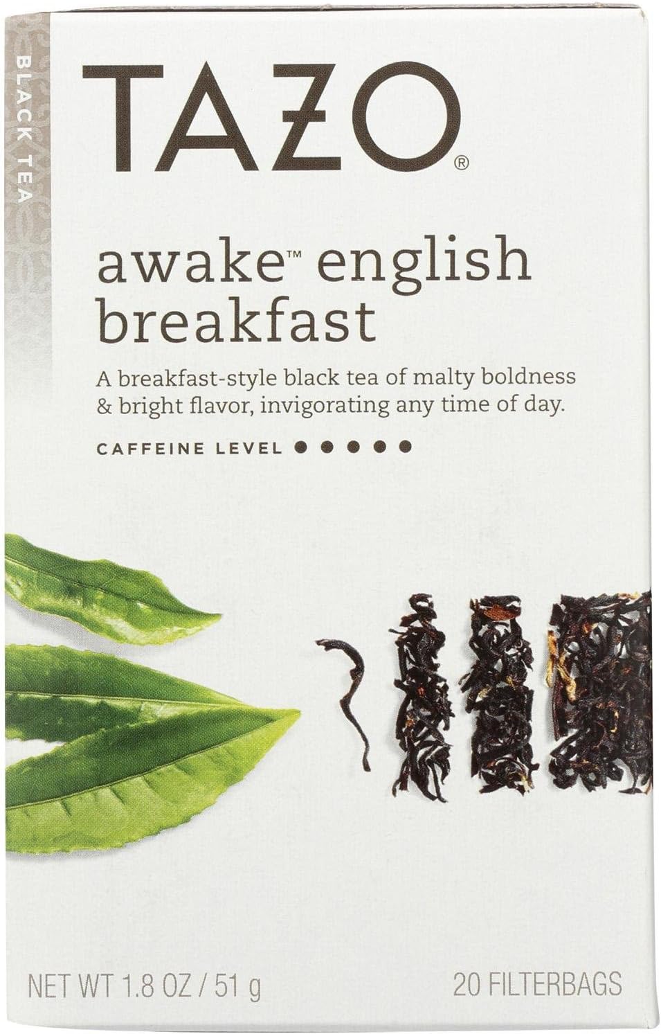 Tazo Awake English Breakfast -20-Count Tea Bags (Pack of 6)