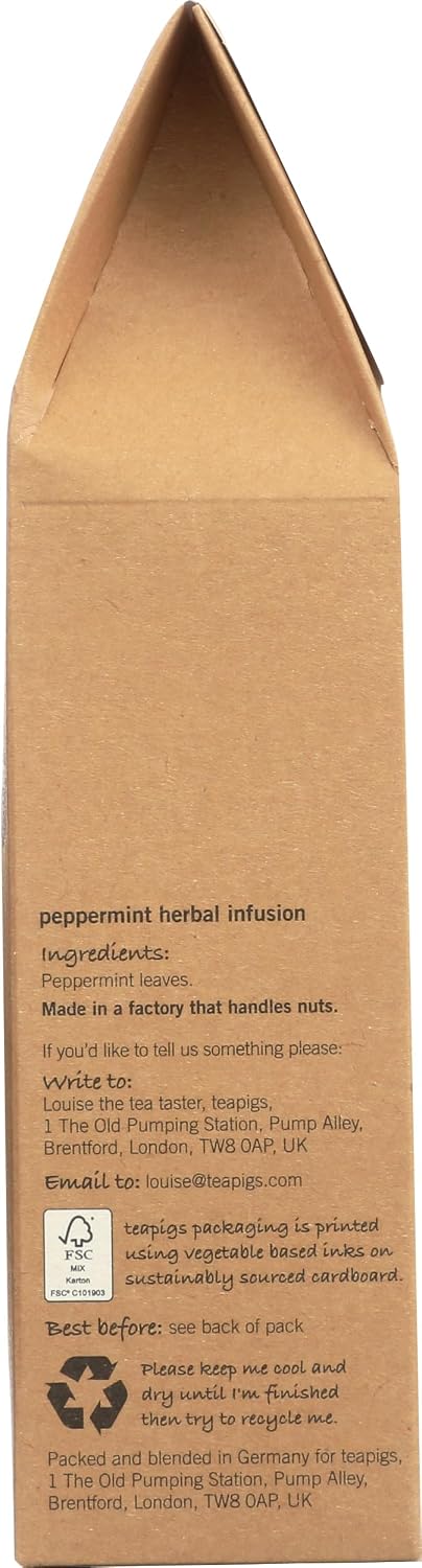 Teapigs Peppermint Leaves Tea Bags Made with Whole Leaves , 15 Count (Pack of 1)