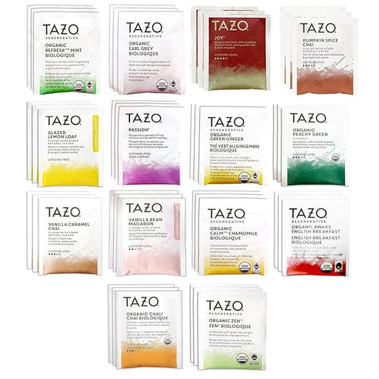 Tea Bags Sampler Assortment Variety Pack Gift Box (42 Count) 14 Different Flavors Gifts for Her Him Women Men Tea Lovers Couples Family Friends Coworker