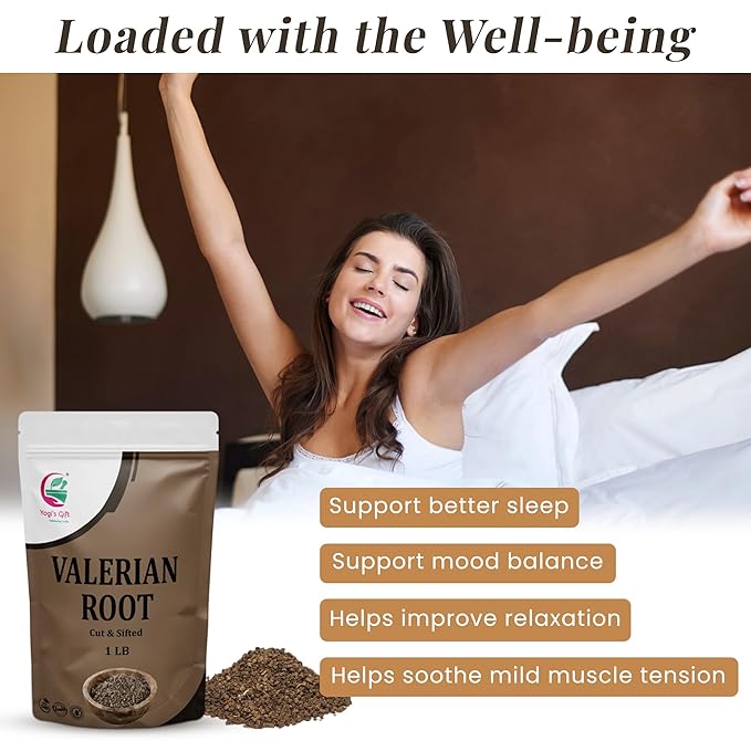Yogi's Gift Valerian Root 1lb, Cut & Sifted – 100% Natural, Resealable Bag