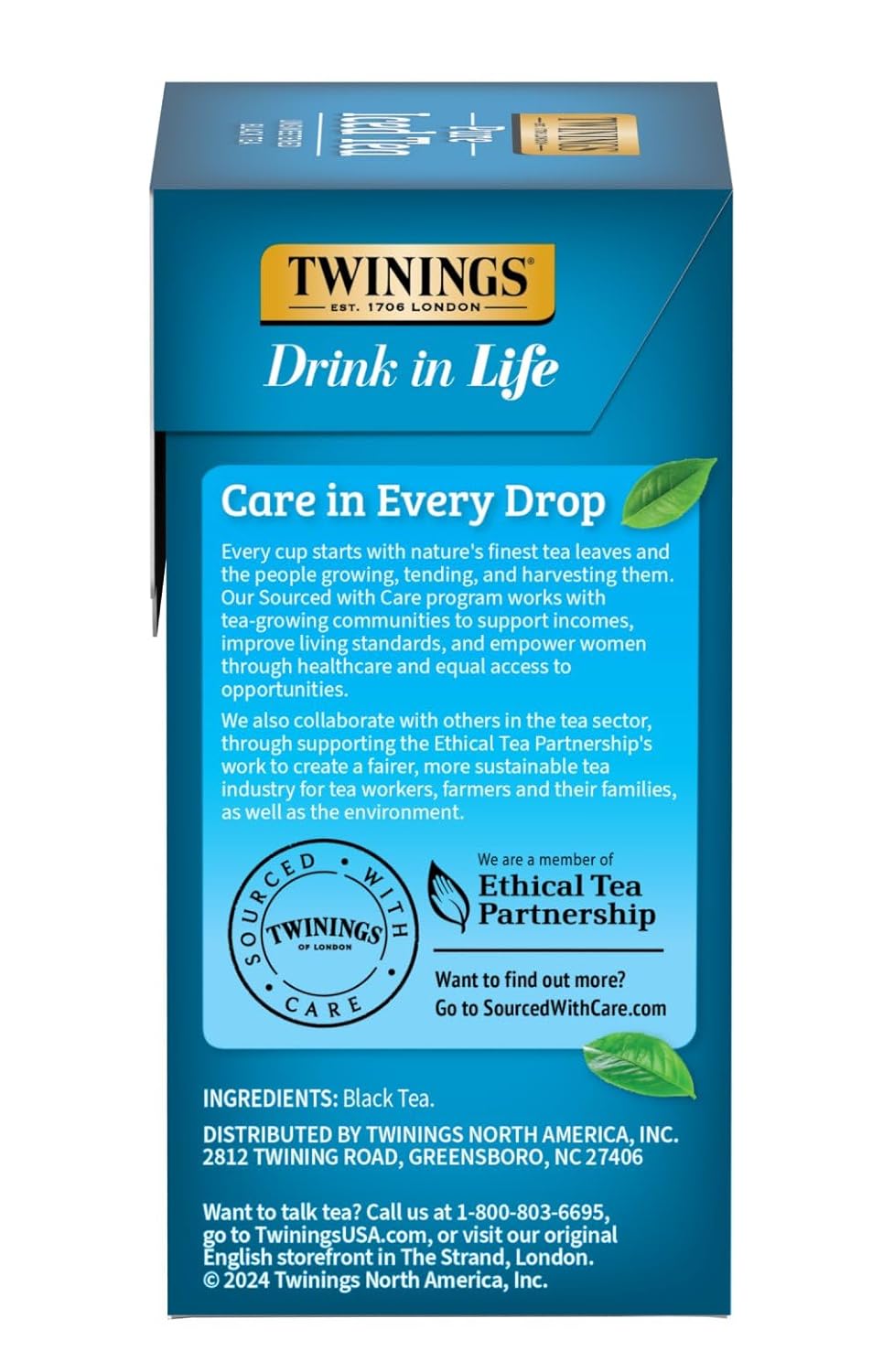 Twinings, Tea Iced Pure Black, 72 Count