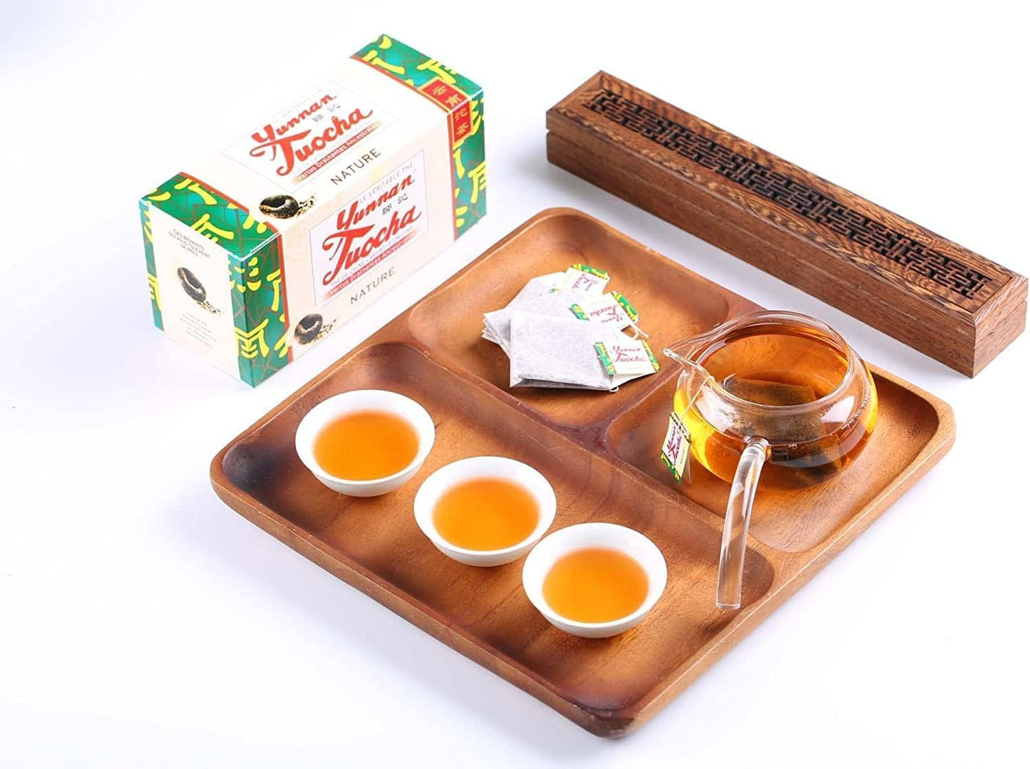 Yunnan Tuocha Zouji Original Aged Pu-erh Tea Bags, Low Caffeine, 30 Count
