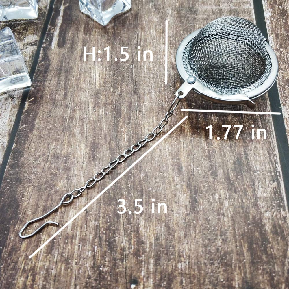 Septo 8Pcs Loose Leaf Tea Steeper, Stainless Steel Tea Ball Infusers for Loose