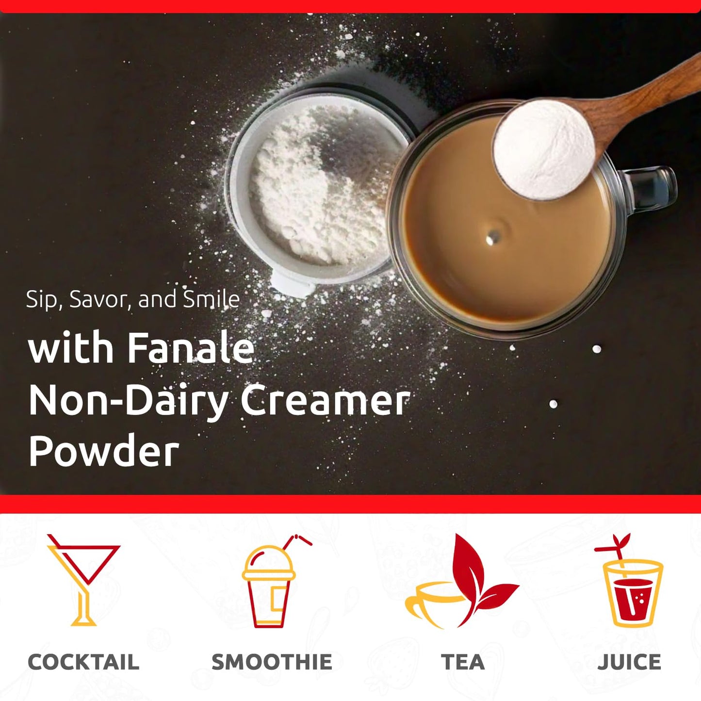 Fanale Non-Dairy Creamer Milk Tea Powder, Instant Flavoring Powder, 2.2 lbs | Instant Flavoring Mix Perfect for Boba Milk Tea, Smoothies, Baking &amp; Desserts. Rich &amp; Creamy Beverage Powder, Easy to Prep