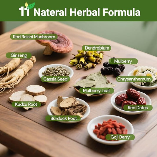 Liver Tea, Chinese Kidney and Herbal Tea with 11 Precious Ingredients Formula (15 Bags/1 Pack)