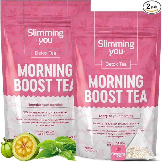 Morning Boost Tea (2 Pack), All Natural Herbal Tea, Non-GMO, Vegan (28 Tea Bags Total)