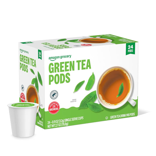 Amazon Grocery, Green Tea Pods, 2.7 Oz, 24 Ct