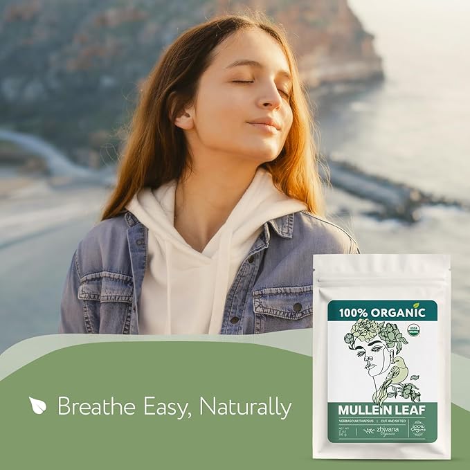 Organic Mullein Tea Loose Leaf (2oz.) – Mullein Leaf Tea Loose - Mullien Herb – Mullen Leaves - Mullin - Natural Alternative