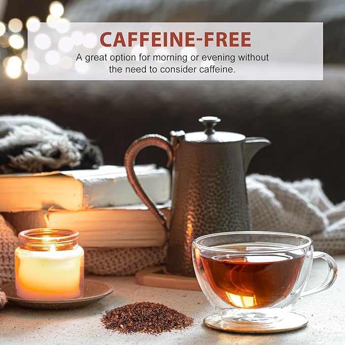 Soeos Organic Red Rooibos Loose Leaf Tea, 16 Ounce (1LB), Naturally Caffeine-Free Herbal Tea, USDA and Non-GMO Certified, Gluten Free, Keto Friendly