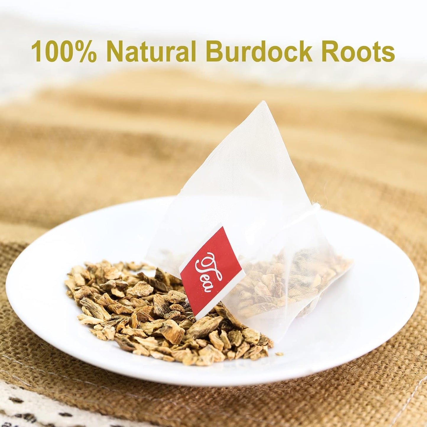 FullChea - Burdock Root Tea Bags, 40 Count, Premium Burdock Root