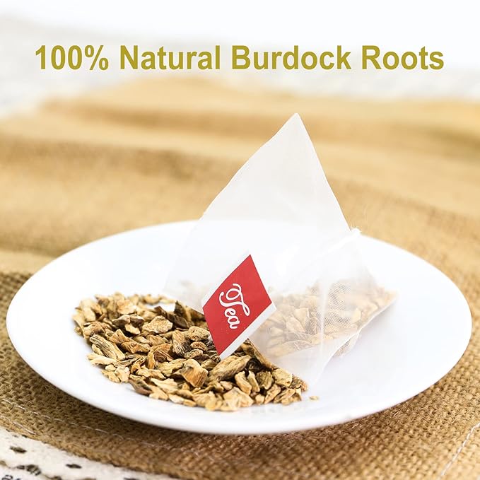FullChea - Burdock Root Tea Bags, 40 Teabags, 2.5g/bag - Premium Burdock Root - Non-GMO - Naturally Caffeine-free Herbal Tea