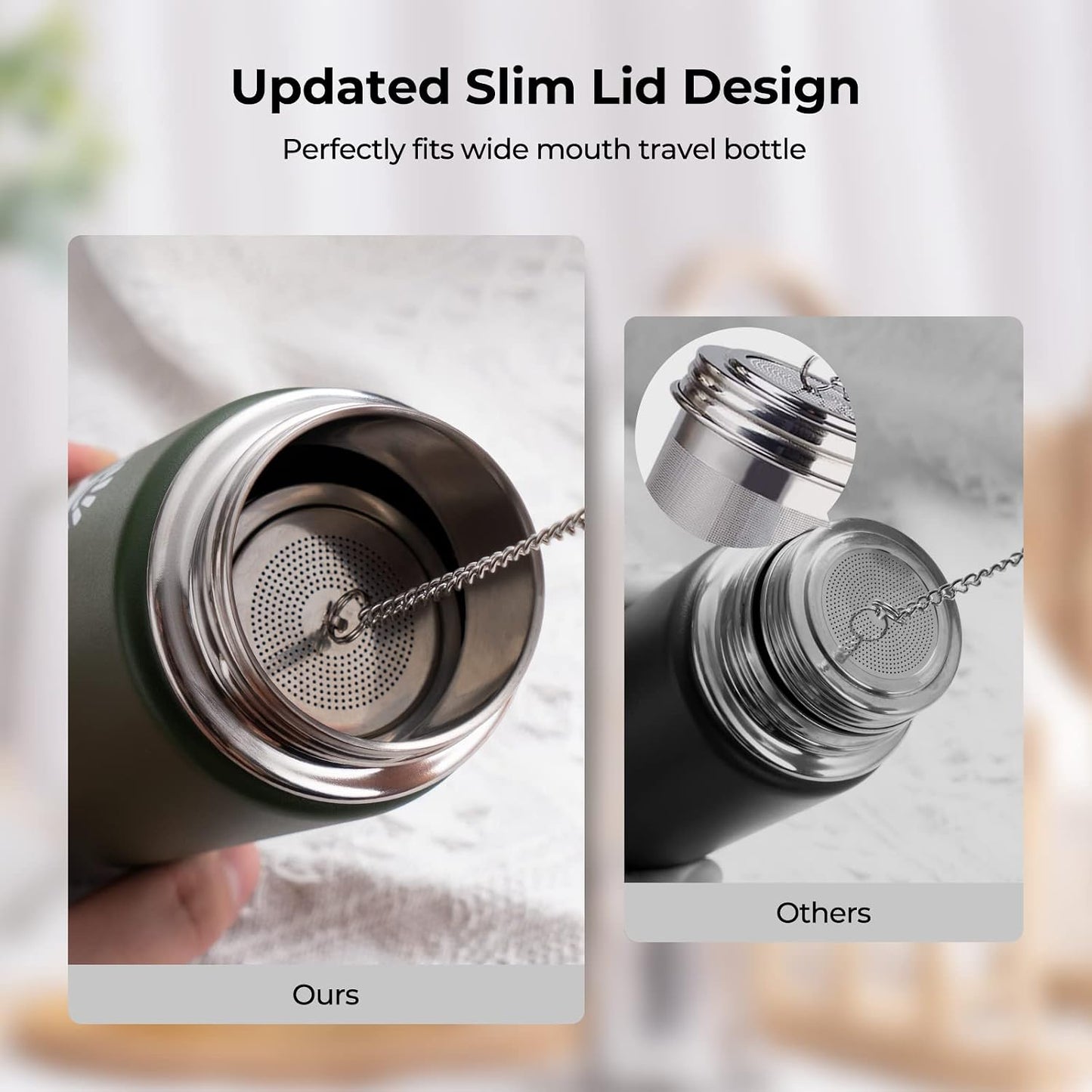 2 Pack Large Tea Infuser for Loose Leaf Tea &amp; Spice Ball 2”x2.8” | Stainless Steel Tea Strainer Fine Mesh Large Tea Ball for Loose Leaf Tea Steeper for Teapot Pitcher Cup Mug Bottle Kettle