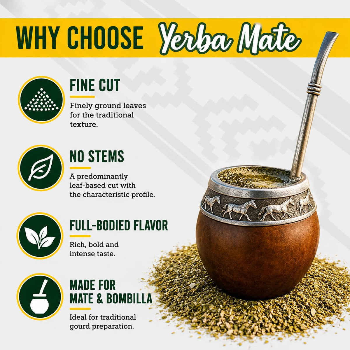 Canarias Yerba Mate Traditional Ground Leaf Tea 500Gr 1.1Lbs