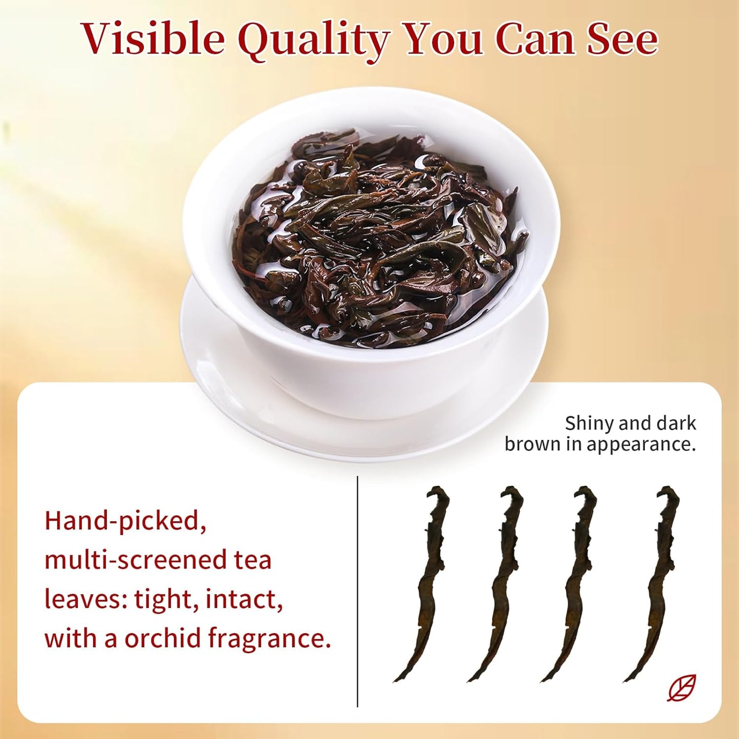 CHADUO Dahongpao Oolong Tea Loose Leaf Da Hong Pao Oolng Tea From Wuyi Mountain Big Red Robe Ulong With Orchid & Caramel Notes Grade AAA Wuyi Rock Tea 120g 4.23oz 特级大红袍 乌龙茶