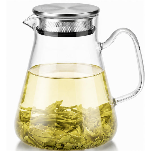 Baalaka Glass Teapot with Infuser, Stovetop Glass Tea Kettle, 33oz/1000ml