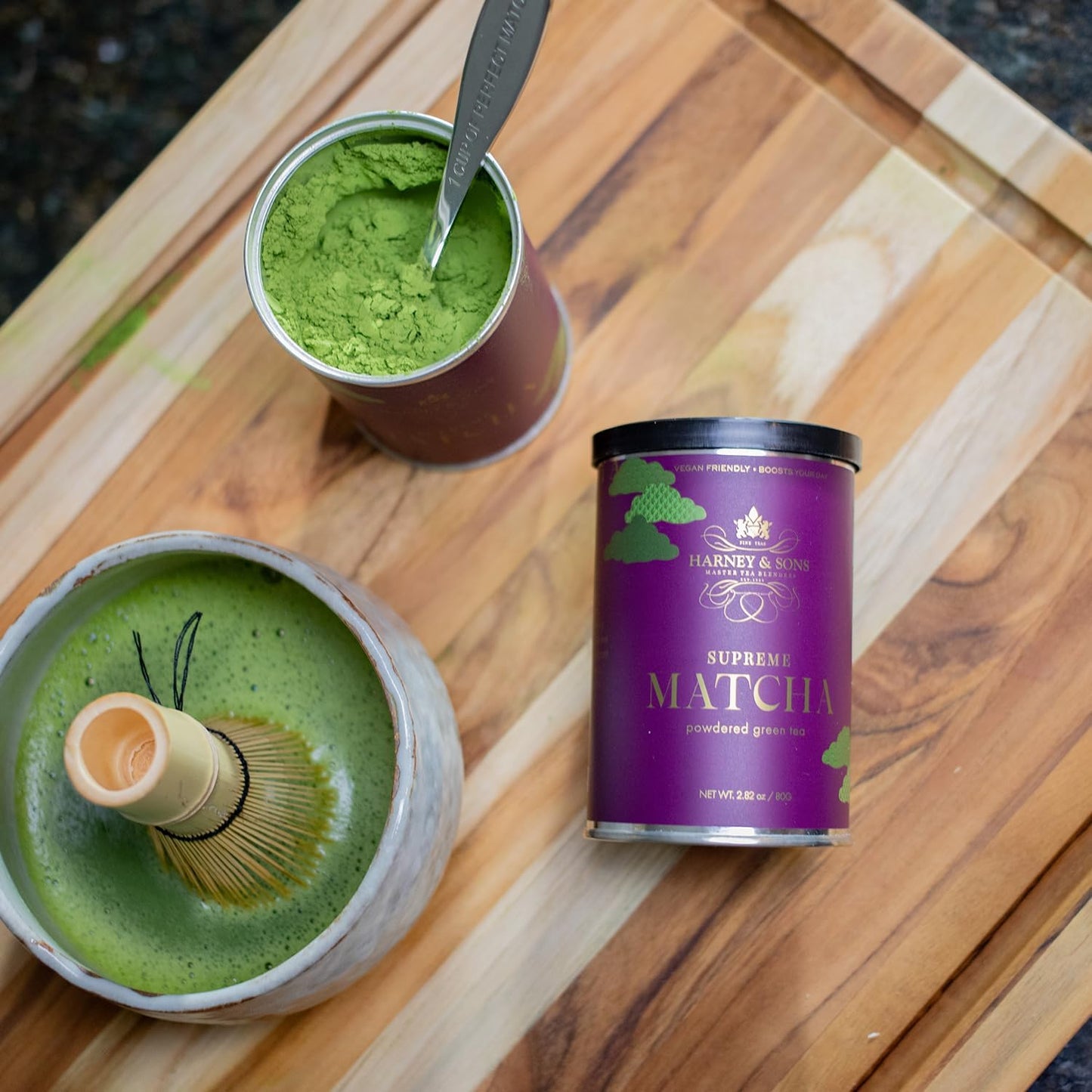 Harney &amp; Sons Supreme Matcha Powdered Green Tea, 80g Tin | An approachable Uji matcha for lattes, iced, or a first bowl
