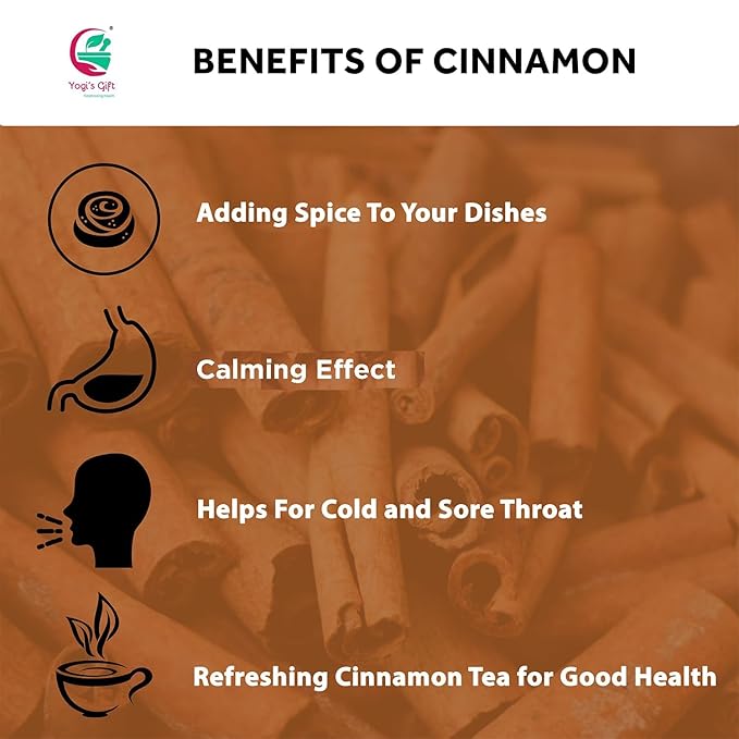 Crushed Cinnamon Bark 4 oz, Cinnamon Stick Pieces/Chips For Tea, Cooking, Rich Aroma and Great Flavour, Premium Grade Product by Yogi's Gift®