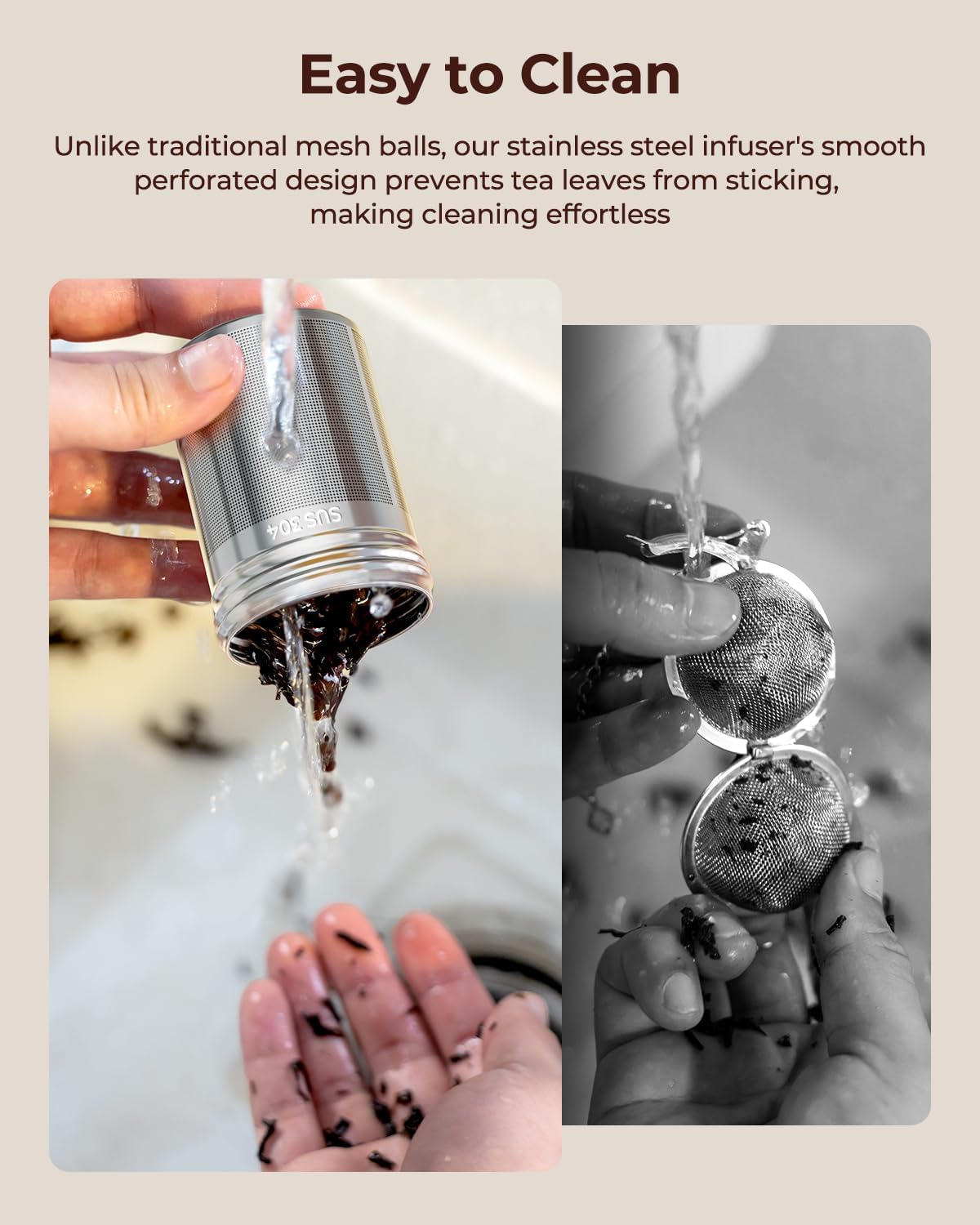 2 Pack Reinmoson Large Tea Infuser for Loose Tea &amp; Spice Ball for Cooking