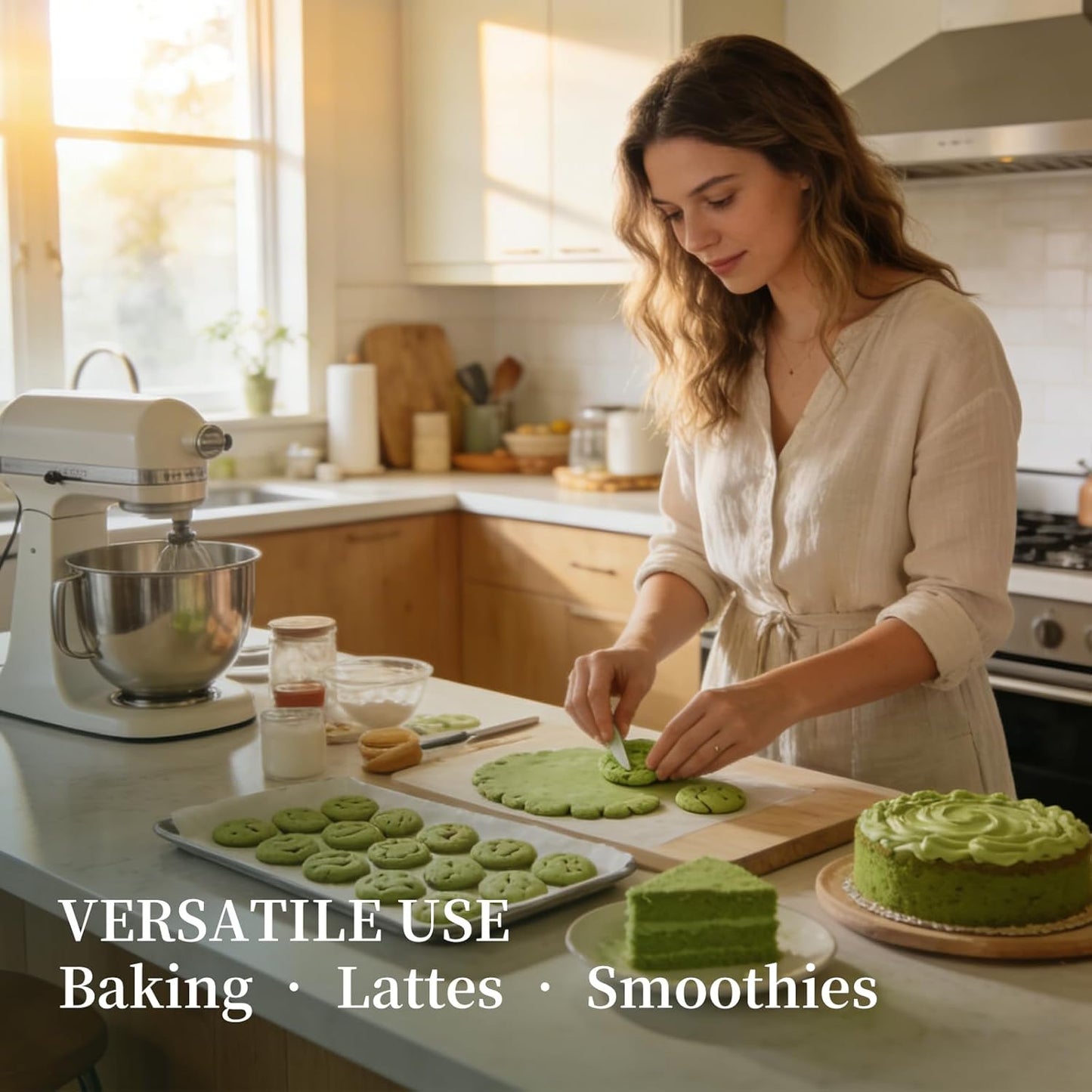 ZenVerdant Organic 1lb Culinary Matcha Powder | Premium Certified Matcha for Lattes, Baking & Smoothies | Smooth No-Clump, Low-Bitterness | 1lb = 100+ Lattes | Resealable Pouch