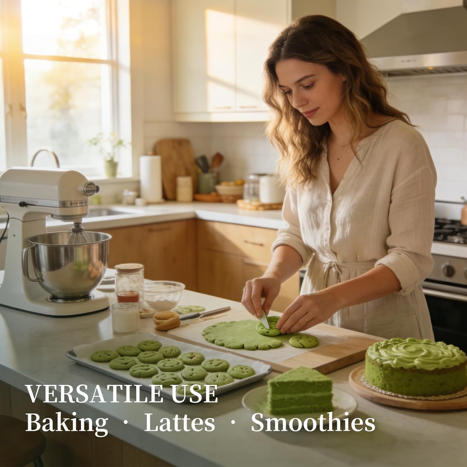 ZenVerdant Organic 1lb Culinary Matcha Powder | Premium Certified Matcha for Lattes, Baking & Smoothies | Smooth No-Clump, Low-Bitterness | 1lb = 100+ Lattes | Resealable Pouch