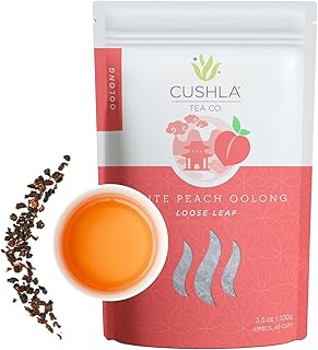 Whole Leaf White Peach Wuyi Oolong Loose Leaf Tea - No Artificial Ingredients