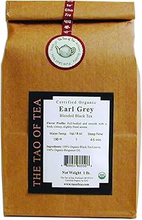 The Tao of Tea Earl Grey, Organic Black Tea with Bergamot, 1-Pound Bag
