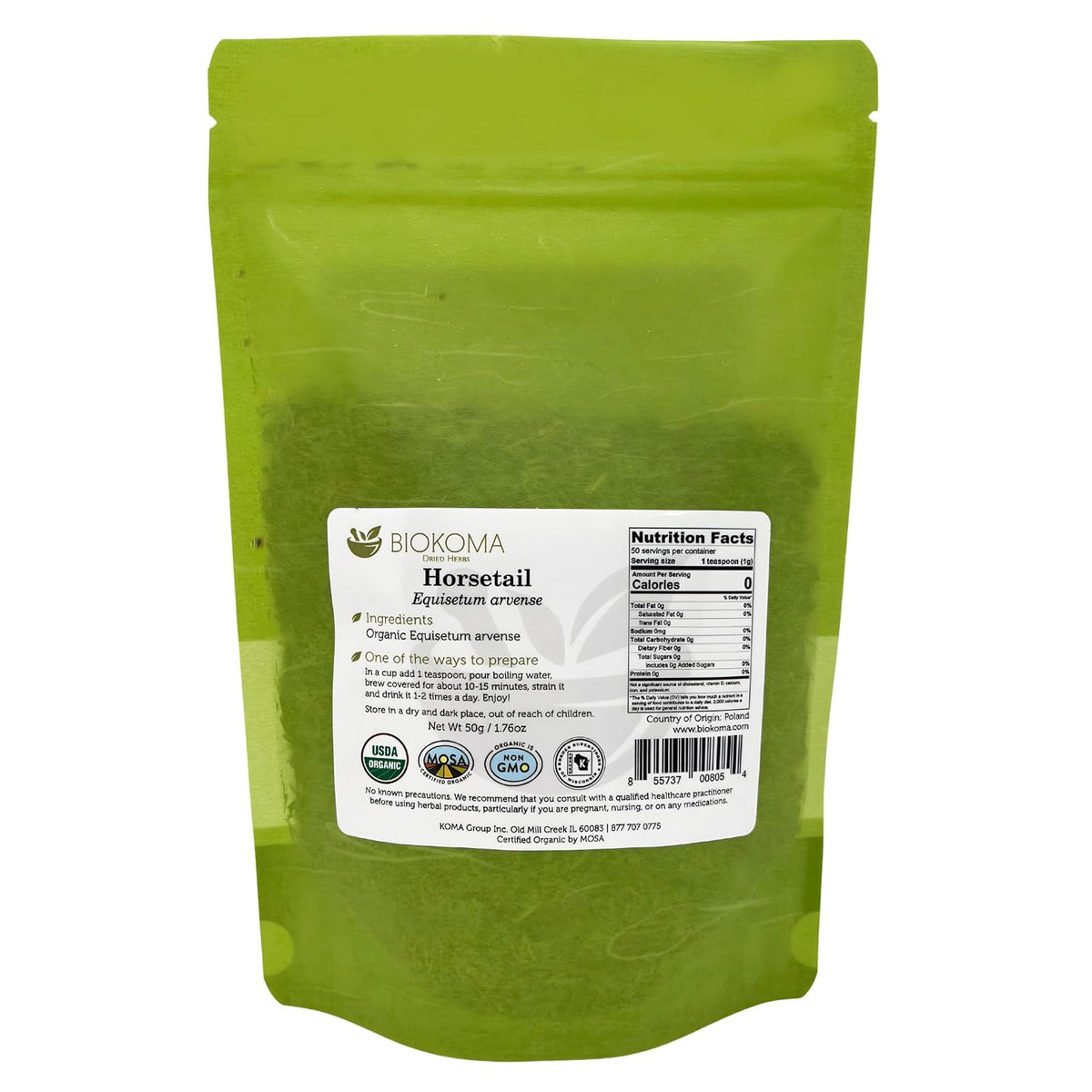 Biokoma Organic Horsetail Herb Tea 50g (Shavegrass)