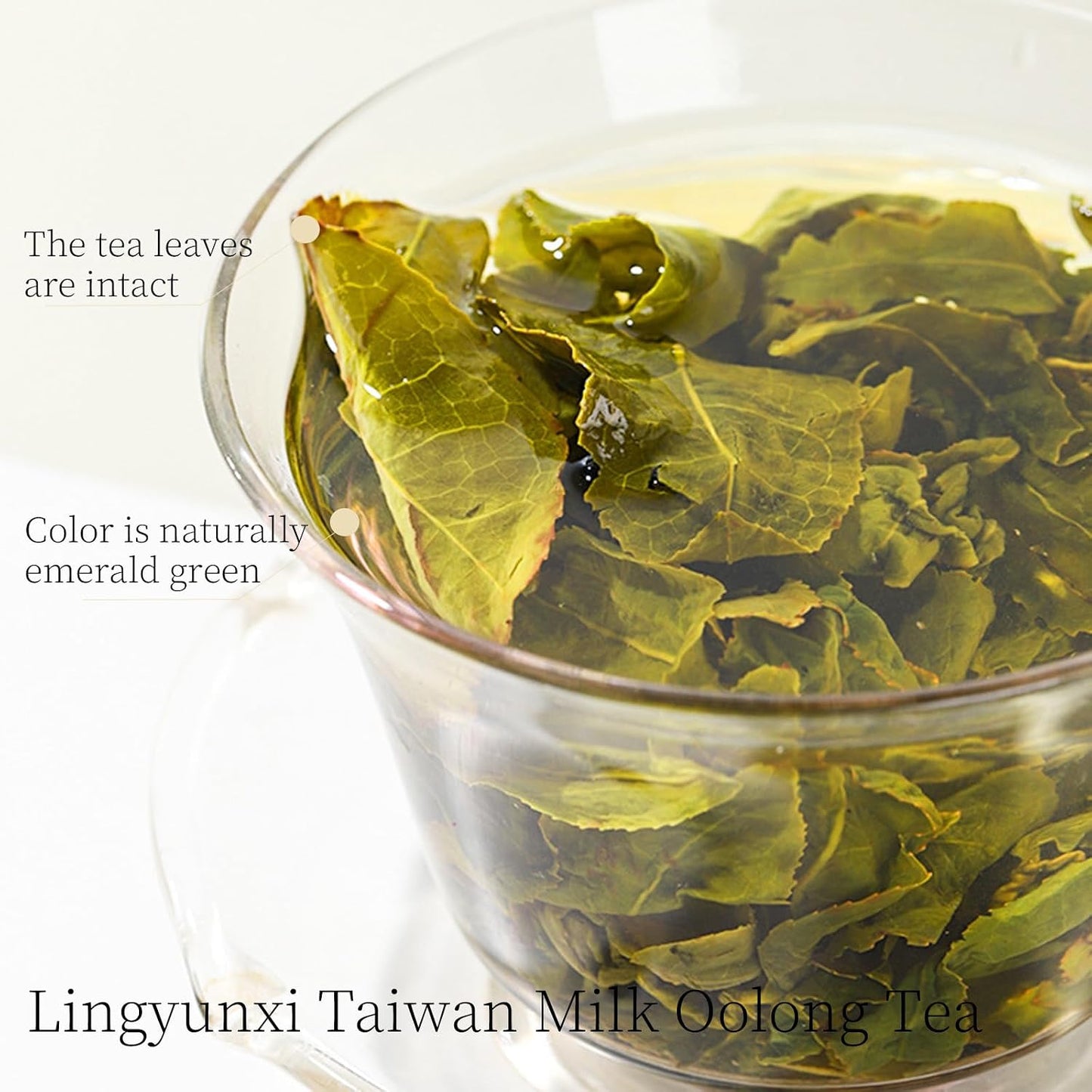 Lingyunxi Milk Oolong Tea Loose Leaf Taiwan Tea Jin Xuan Oolong Taiwan Formosa High Mountain Oolong Leaves, Creamy Sweet and Smooth Taste 25% Fermentation Degree 奶香乌龙 台湾高山茶 台湾茶 乌龙茶 5.3oz/150g