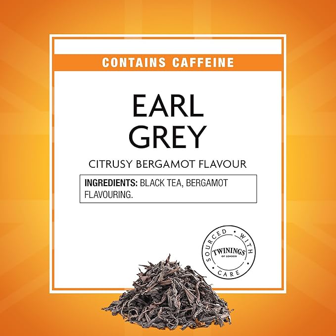 Twinings Earl Grey Loose Black Tea Tins, 3.53 Ounce Tins (Pack of 6), Flavoured with Citrus and Bergamot, Caffeinated, Enjoy Hot or Iced