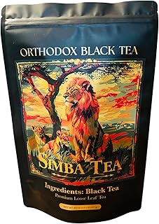 SIMBA TEA | Natural Premium Kenyan Orthodox Loose Leaf Black Tea | Resealable Bag | Caffeine | 8oz