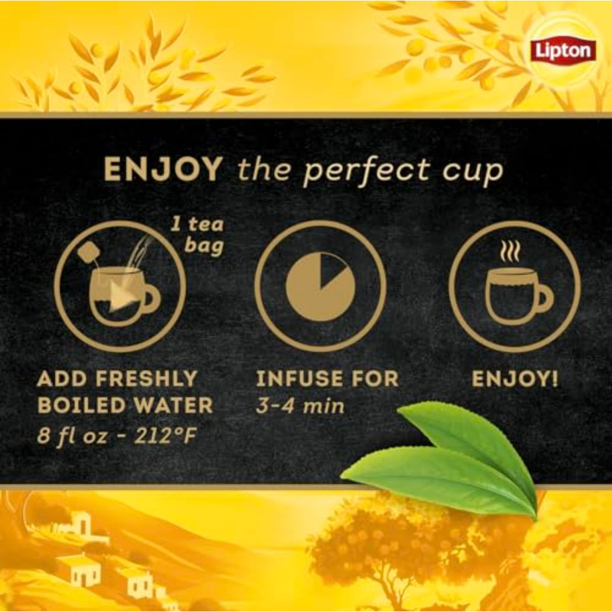 Lipton Peach Mango Black Tea Pyramid Bags, 80 Total Bags (20 Count 4-Pack)