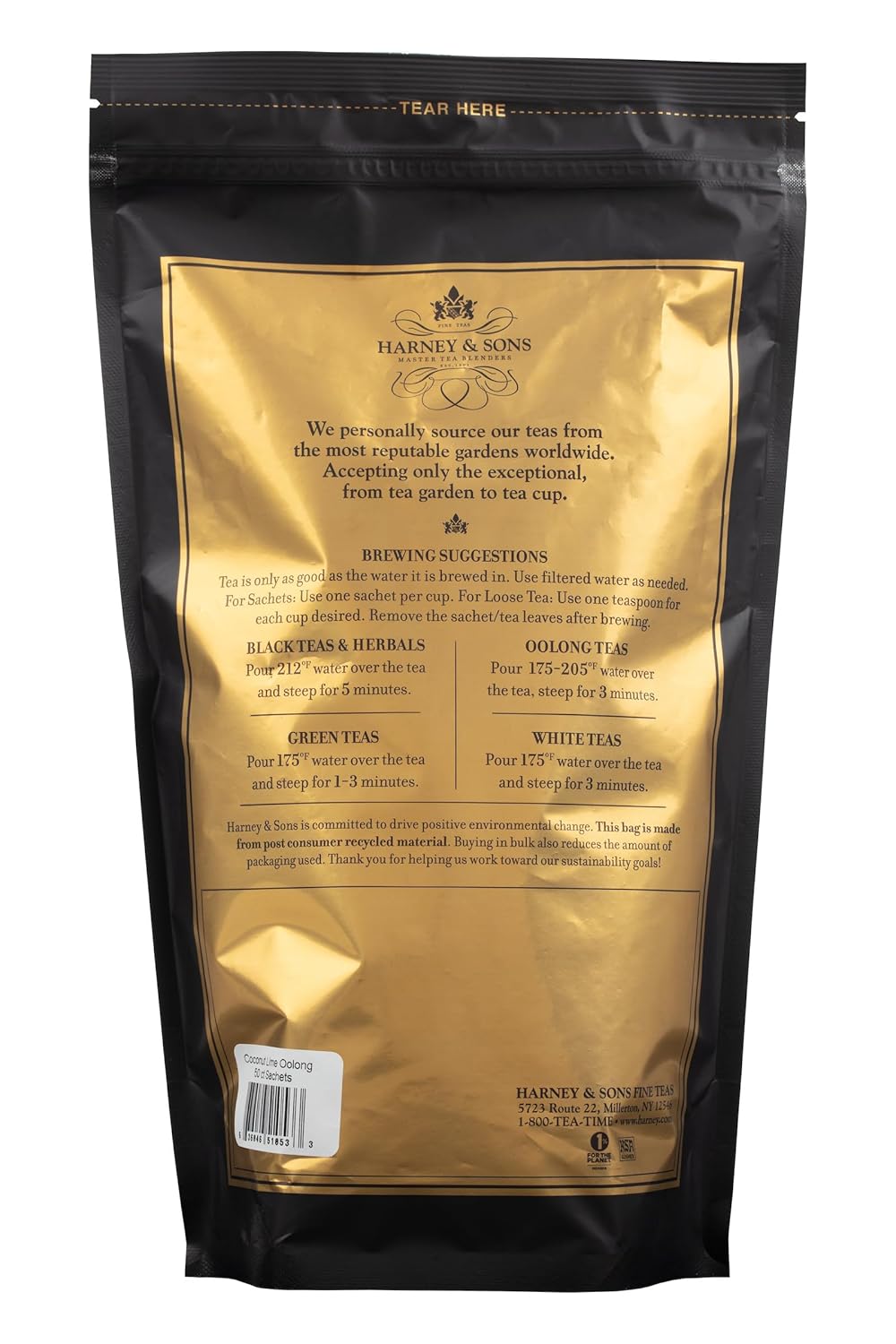 Harney & Sons Comoro Decaf Black Tea, loose Vanilla, 16 Ounce