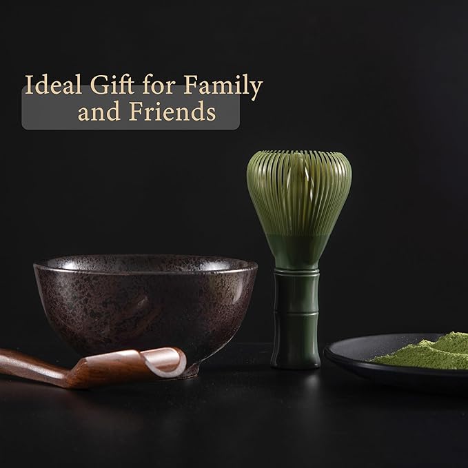 Resin Matcha Whisk Traditional Japanese Chasen Matcha Tea Whisk Gifts for Tea Lovers Reusable Plastic Matcha Whisk for Authentic Tea Preparation (green)