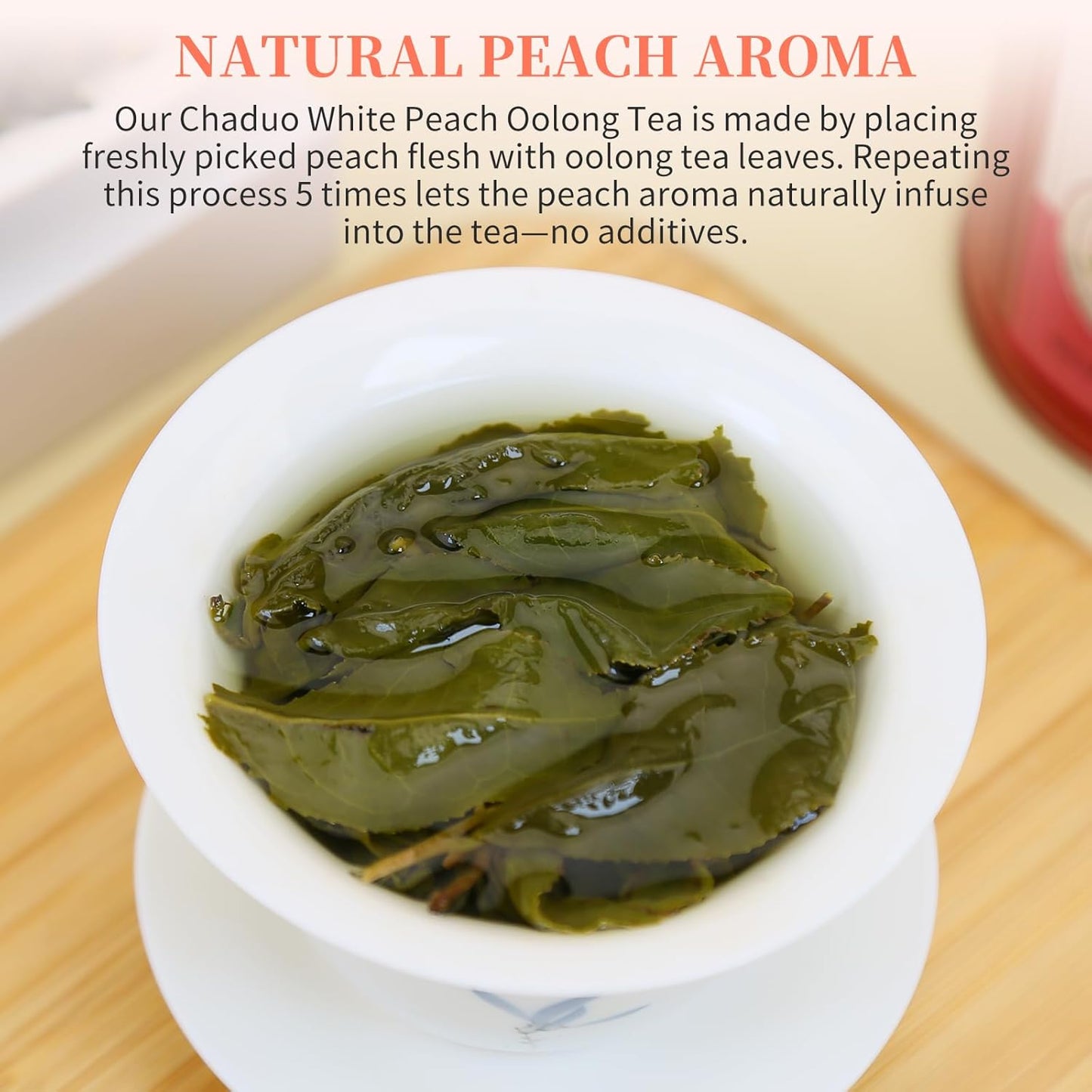 CHADUO White Peach Tea Peach Oolong Tea taiwan oolong tea Loose Leaf High Mountain Tea 5.3oz 蜜桃乌龙茶 台湾茶 高山烏龍茶