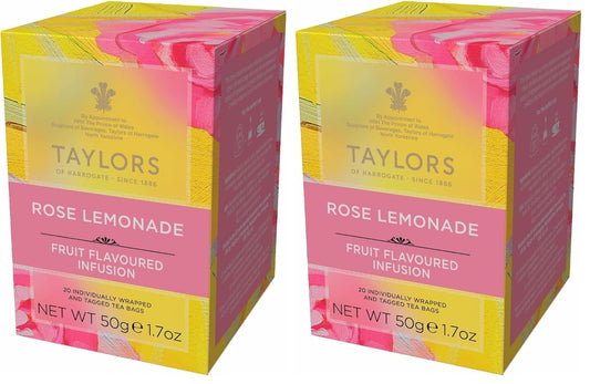 Taylors of Harrogate Rose Lemonade Infusion, 20 Teabags (Pack of 2)
