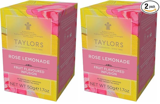 Taylors of Harrogate Rose Lemonade Infusion, 20 Teabags (Pack of 2)