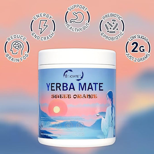 Yerba Mate Instant Tea Powder Magic, 3-in-1 Super Drink Sweet Orange Boost Energy, Focus, Immunity and Gut Health Powered by Nootropics, Prebiotics and Probiotics zempic weight loss