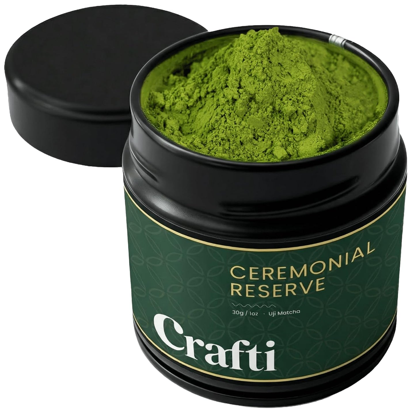 Crafti Ceremonial Grade Matcha Powder | 100% First Harvest | Single Cultivar | Saemidori | Unsweetened Authentic Japanese Matcha Green Tea Powder from Yame, Fukuoka (30g / 1.06oz)