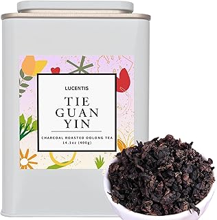 Premium Charcoal Roasted Tie Guan Yin Loose Leaf Oolong Tea (400g) | Iron Goddess of Mercy | Authentic Chinese Loose Leaf Tea from Anxi, Fujian (5A炭焙铁观音)