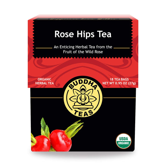 Buddha Teas Organic Rose Hips Tea - Herbal Tea, Caffeine Free