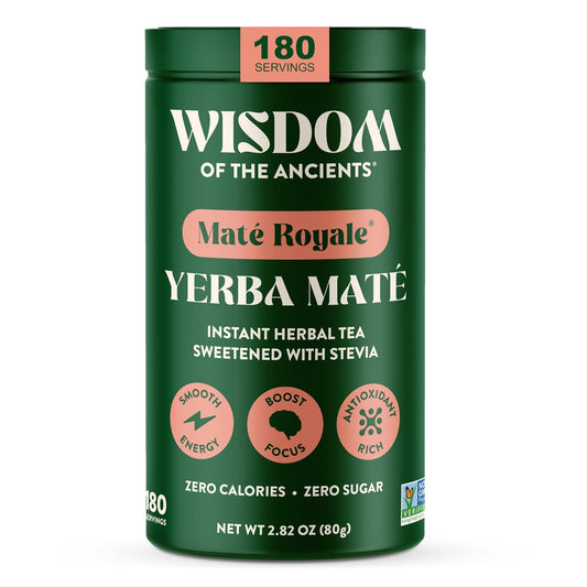 Wisdom of the Ancients Instant Yerba Mate Tea Powder - Mate Royale, 2.82 Oz