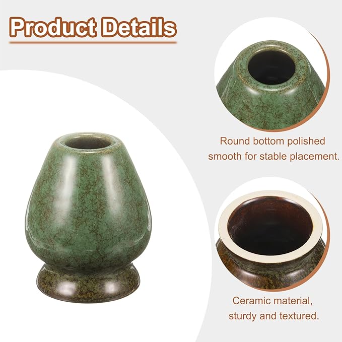 Harfington Ceramic Chasen Stand 70mm Matcha Whisk Holder Teas Set Whisks Stand Traditional Matcha Tea Chasen Holder Tea Set Accessories for Tea