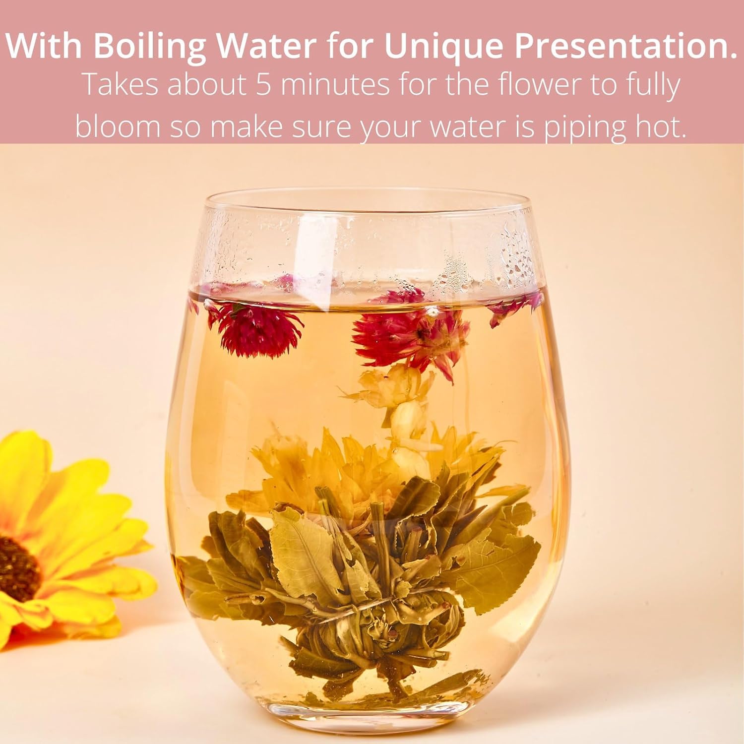 Blooming Tea Flowers Gift Set, 10 Unique Varieties Flowering Tea Balls, Individual Packing Handmade Blooming Balls for Anniversary, Valentine, Birthday
