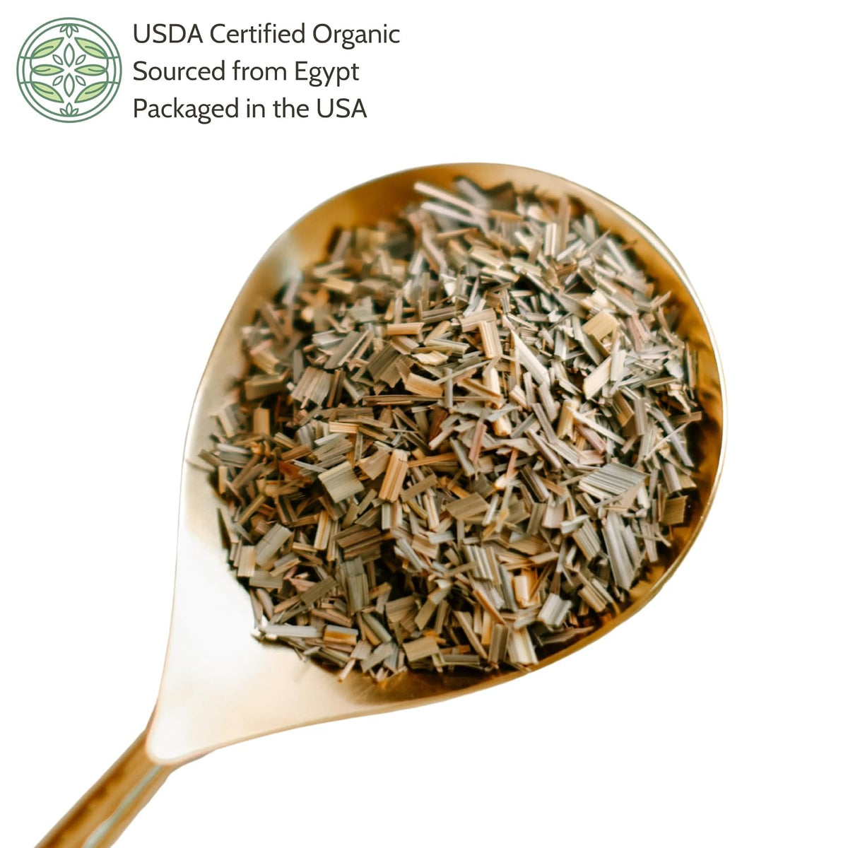 Elanen Naturals Organic Dried Lemongrass Tea 4 oz. (113g), USDA Certified Organic Lemon Grass Herb Leaf, Lemin Fever Grass, Te De Limon, Lemingrass Loose Leaves, Dried Lemongrass Bulk, Cut &amp; Sifted