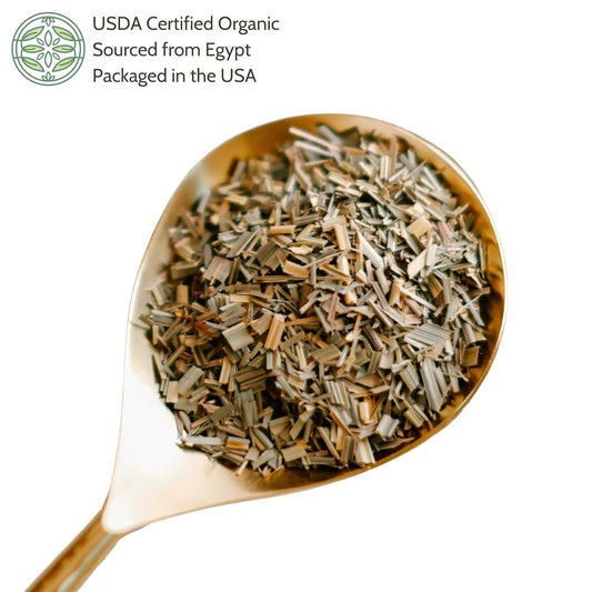 Elanen Naturals Organic Dried Lemongrass Tea 4 oz. (113g), USDA Certified Organic Lemon Grass Herb Leaf, Lemin Fever Grass, Te De Limon, Lemingrass Loose Leaves, Dried Lemongrass Bulk, Cut &amp; Sifted