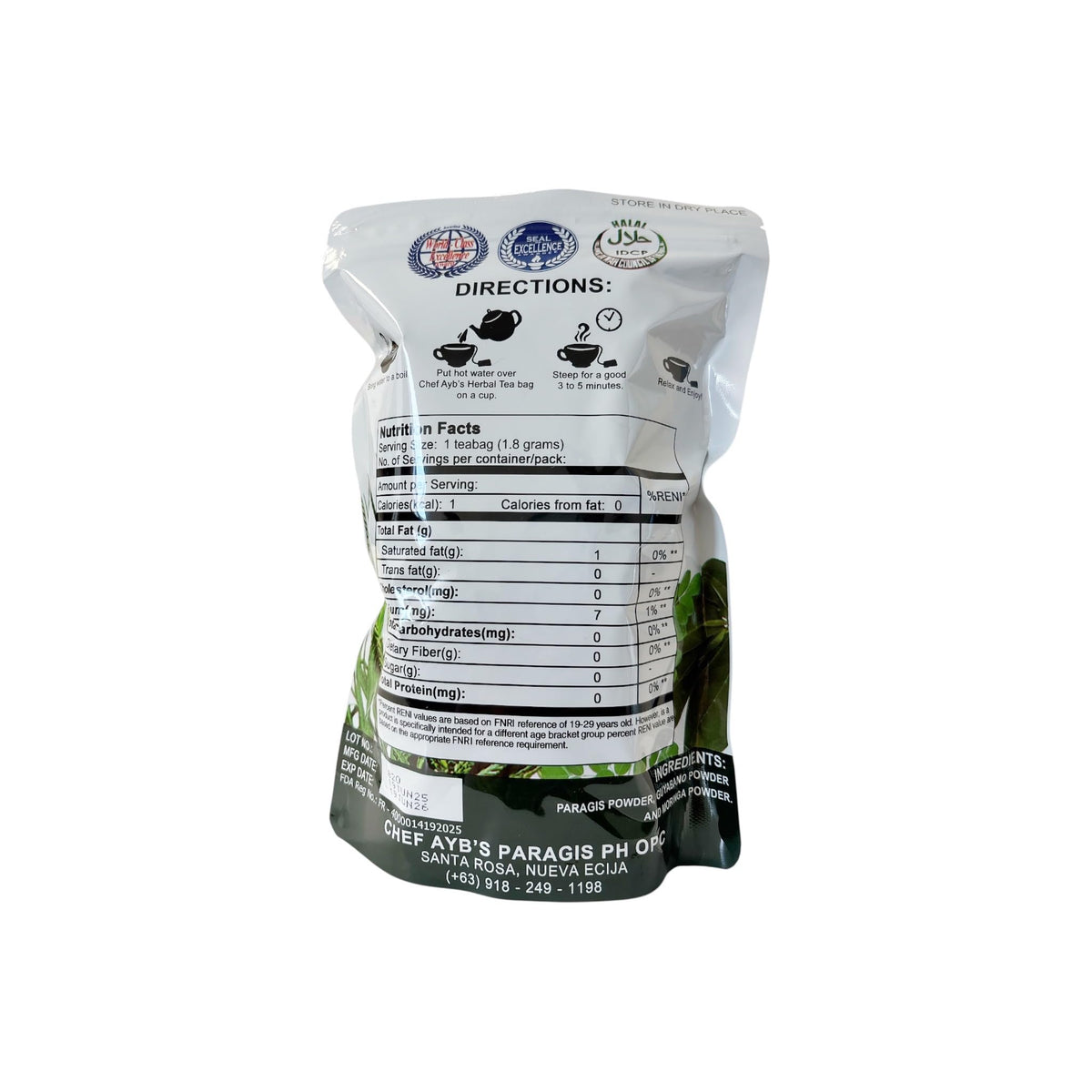 Paragis with Moringa and Guyabano Tea - 20 Sachets (1.8g Each) - Nourishing Herbal Blend for Wellness Support