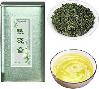 Lingyunxi Tieguanyin Oolong Tea Loose Leaf Tie Guan Yin Tea Tieguanyin Tea Iron Goddess High Mountain Oolong Tea Gaoshan Ulong Tea , Fresh Fragrance Type , 25% Fermentation Degree 铁观音 铁观音茶 清香型 乌龙茶 5.3oz/150g