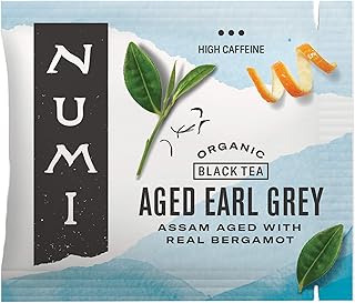 Numi Organic Aged Earl Grey Tea | 100 Black Tea Bags | Assam Black Tea with Real Bergamot | Caffeinated