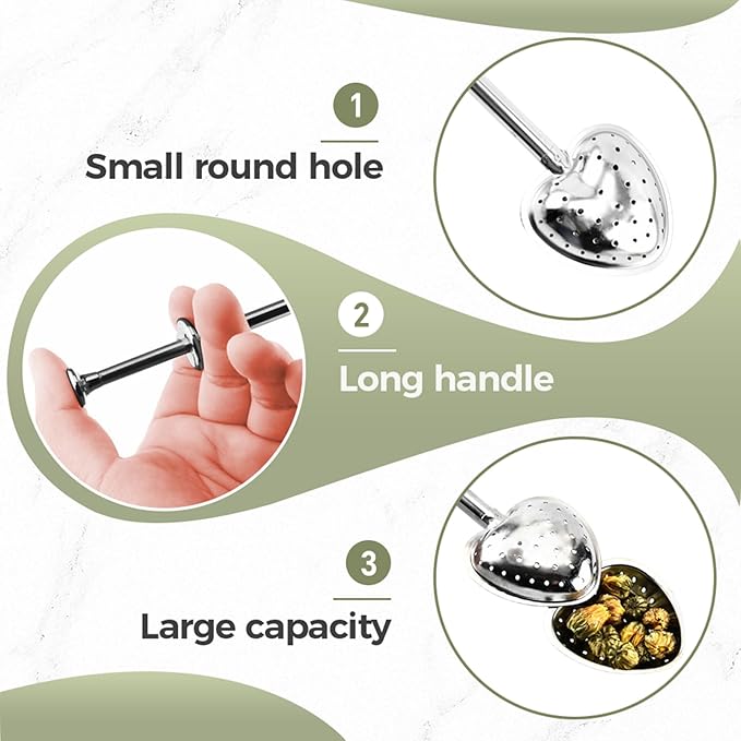 Stainless Steel Tea Diffuser,2025 New Tea Strainer Tea Infuser for Loose Leaf Tea,Creative Tea Spoon With Handle,Fine Holes Tea Interval Filter