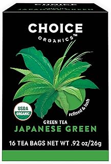 Choice Organic Teas Japanese Green Tea - Compostable - Contains Caffeine - 48 Organic Green Tea Bags (Pack of 3)